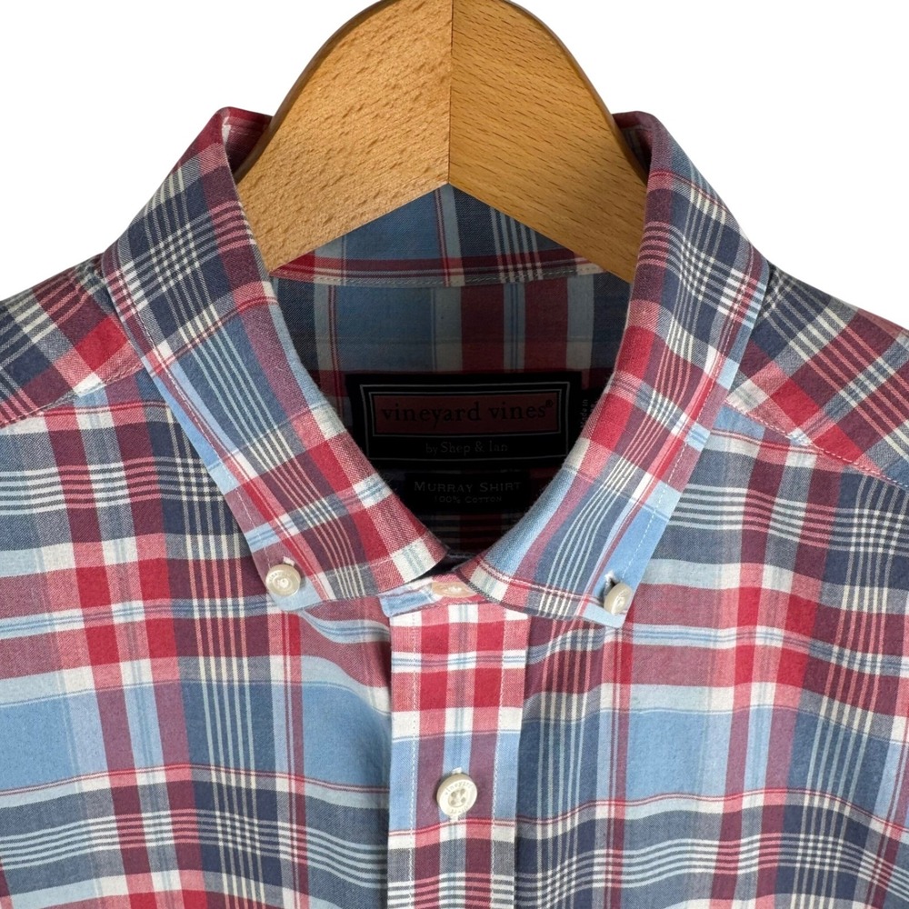 Vineyard‎ Vines Murray Shirt Mens M Plaid Button Down Cotton Long Sleeve Preppy - Picture 2 of 7